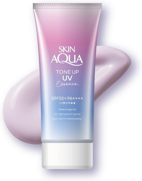 Rohto Skin Aqua Tone Up UV Essence Lavender SPF50+ PA++++